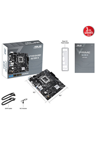 ASUS لوحة أم Prime H610M-K Intel Socket Lga1700 Ddr5 5600Mhz Matx Gaming (Gamer)