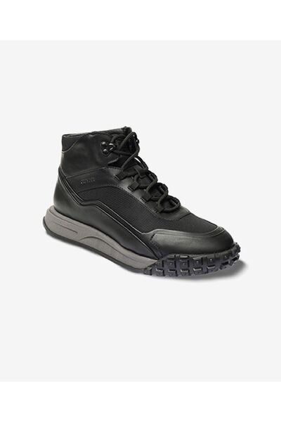 Greyder Erkek Siyah Hakiki Deri Memory Foam Taban Sneaker Bot 3K1SB00490
