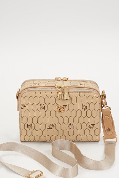 Levidor Vizon Çift Fermuarlı Omuz Çantası