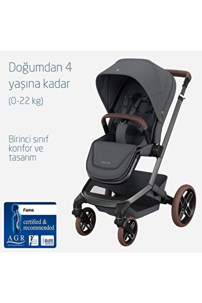 MAXİ-COSİ Maxi-Cosi Fame Led Işıklı Entegre Telefon Şarj Üniteli Premium Bebek Arabası Twillic Graphite