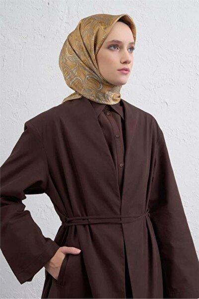 Armine Φουλάρι Sura Pure Silk 9421 - 05 Μουσταρδί κίτρινο μεικτό σχέδιο