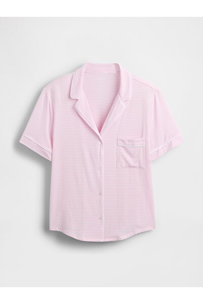 GAP Kadın Açık Pembe Modal Pijama Üstü