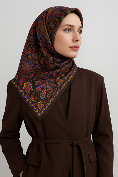 Armine Eșarfă din mătase pură Sura 9421 - 50 model mixt afumat