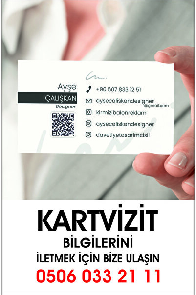 aysecaliskandesigner Kişiye Özel Kartvizit Tasarımı ve Baskısı – 500 Adet – 3...