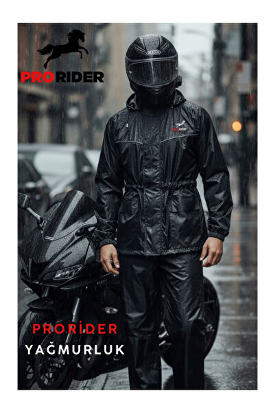 PRORIDER Premium Motosiklet Alt Üst Yağmurluk Takım Su Geçirmez Sürtünmeye Dayanıklı Rüzgar Korumalı