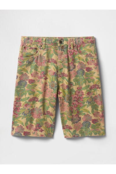 GAP Erkek Çok Renkli Çiçek Desenli Kanvas Şort