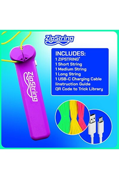 ZipString Original - Classic Rope Launcher Toy, Vivacious Violet