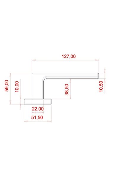 Erkul Adnoss Paytak Matte Black (Room) Door Handle