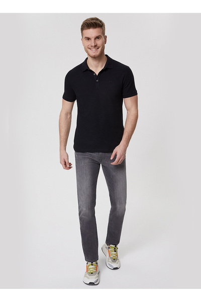 Lee Cooper Polo Neck Black Men's T-Shirt 232 Lcm 242059 Tylen Black