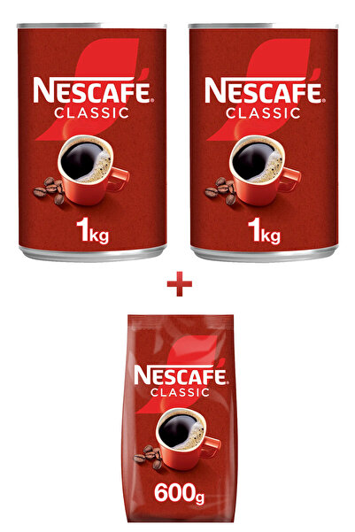 Nescafe Classic 2 Adet 1 KG Teneke + Classic 600 gr