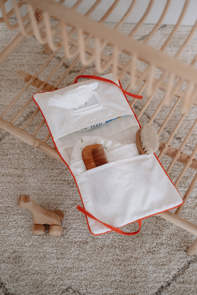 Atelier Babbi 100% Cotton Baby Care Gift Set - Tiny Flowers / Red