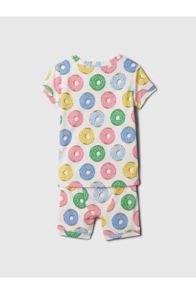 GAP Bebek Çok Renkli Organik Pamuk Desenli Pijama Takımı