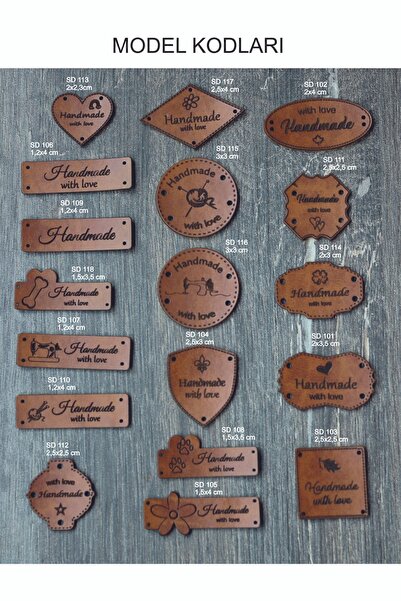 isimetiketim Deri Etiket Kişiye Özel 50 Adet