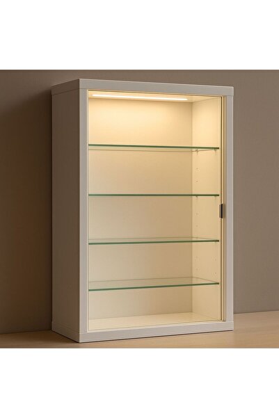 xhomedekor 70 x 60 x 18 cam raf cam kapaklı koleksiyonluk