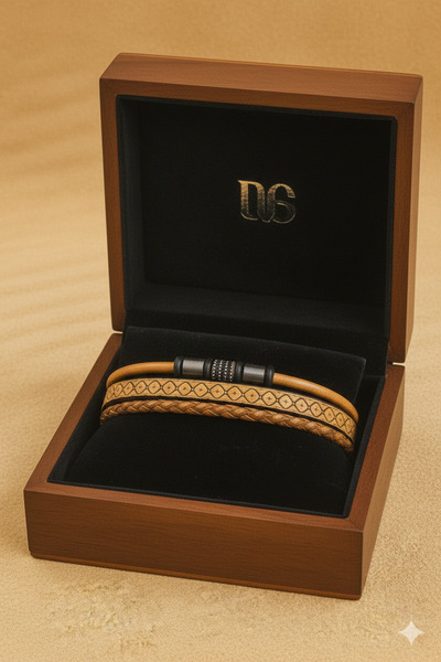 ABAS Deri bileklik göz alıcı ve dikkat çekici tasarım