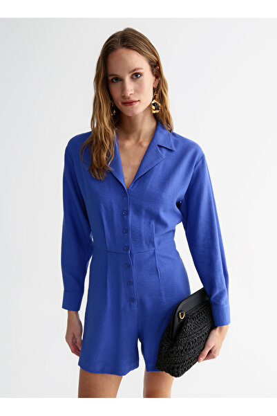 Fabrika Düz Çivit Kadın Tulum NORAL