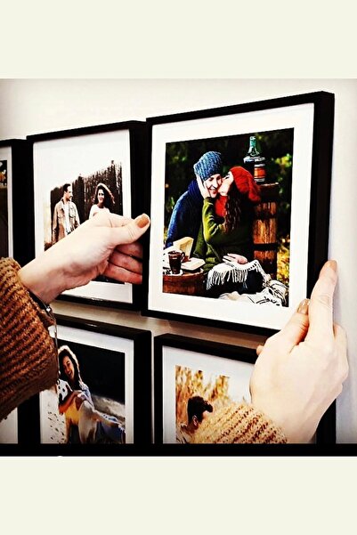 Baskıkafası Wall Adhesive Removable Black Frame Set of 3 20X20 cm Pvc Li