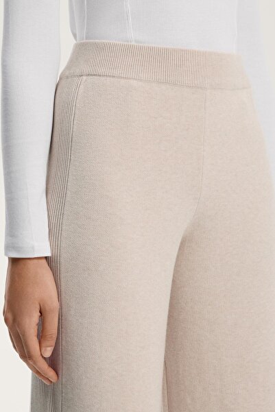 Oysho Straight side rib knit trousers