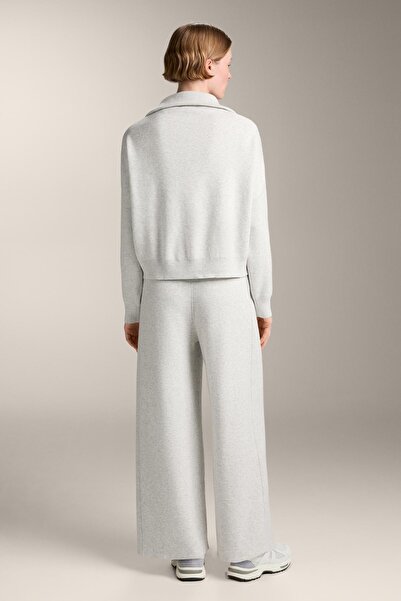 Oysho Yarım fermuarlı rib triko kazak