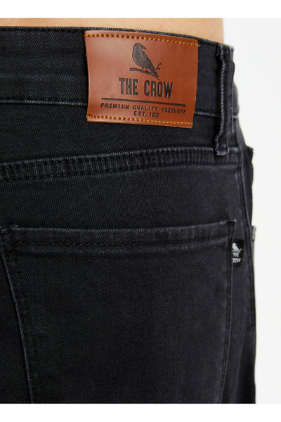 The Crow Normal Bel Dar Paça Füme Erkek Pantolon JEANS