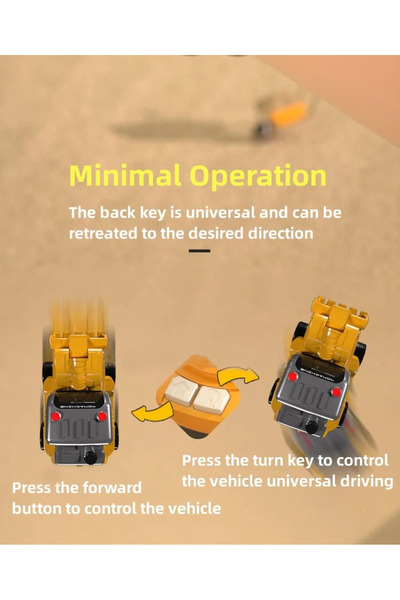 LEBLOU Watch bracelet Excavator toy made of aluminum controllable by remote control battery in excavator