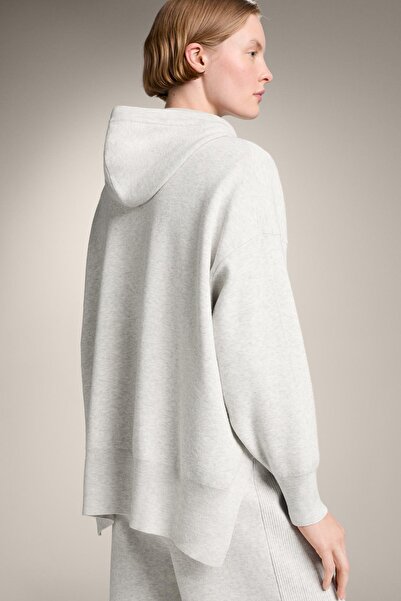 Oysho Hooded long knit jacket