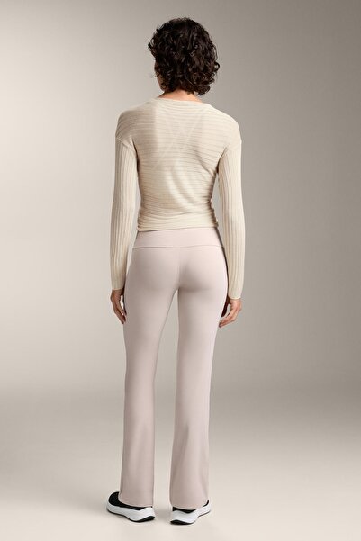 Oysho Fine-knit semi-sheer rib crossover jumper
