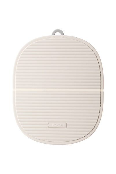 Choice سجادات حامل الأواني المصنوعة من السيليكون البيج مقاس 18×15 سم، حاملات الأواني المصنوعة من السيليكون للأواني الساخنة والمقالي المقاومة للحرارة