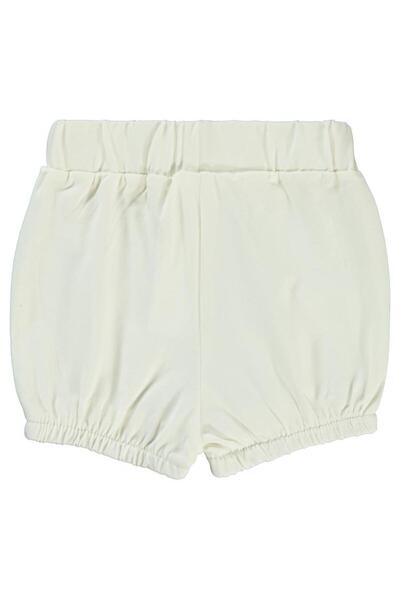 Civil Baby Girls' Shorts with Elastic Legs - Ecru 12-18 Months