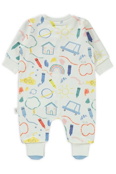 Civil Baby Renkli Ev Printed 1-6 Months Jumpsuit - Ecru1-3 Months
