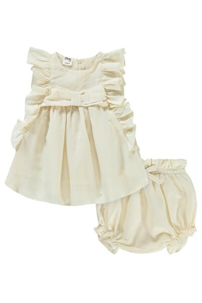Civil Baby 6-18 Months Set with Ruffled Sleeves - Ecru6-9 Months