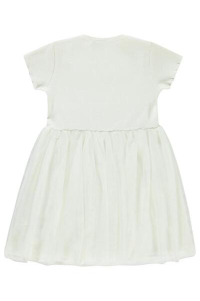 Civil Girls Kız Çocuk Elbise 6-9 Yaş Ekru