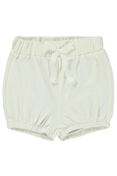 Civil Baby Girls' Shorts with Elastic Legs - Ecru 12-18 Months