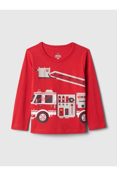 GAP Erkek Bebek Kırmızı Mix & Match Grafikli T-Shirt