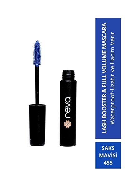 REVA Lash Booster&Full Volume Color Maskara Sax Blue-Tam Hacim & Uzatan Renkli Maskara Sax Mavisi 455
