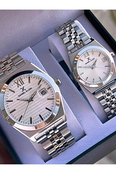 Daniel Klein Couple's Combination - Couple's Watch, Steel Band, Calendar Dial, 3 Atm B.13908M1