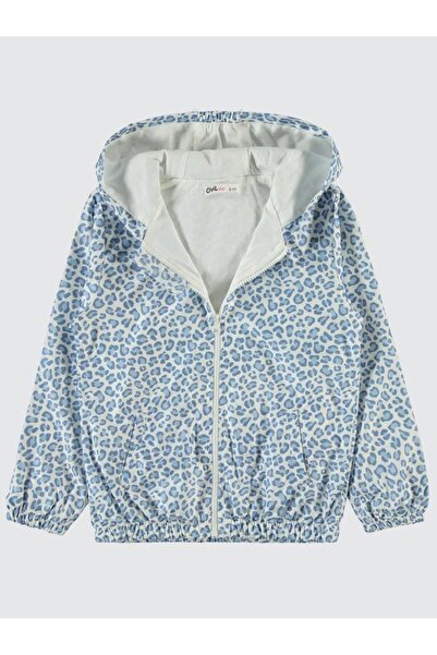 Civil Girls Leopard Printed Raincoat for Ages 10-13 - Blue10-11 Years Old