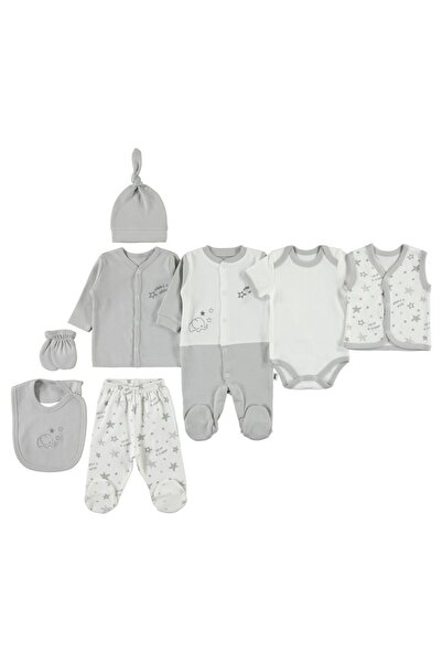 Civil Baby Baby 8-Piece Bodysuit Set - Gray 0-1 Month