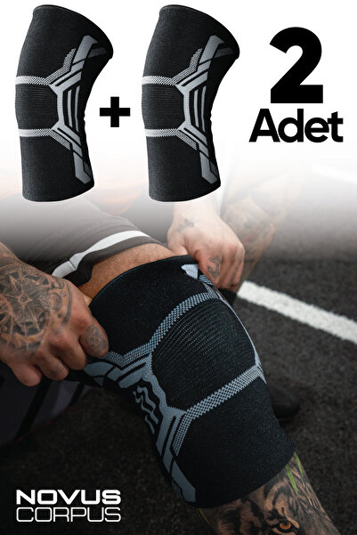 NOVUS CORPUS NO CO 2'li Fitness Spor Dizlik Unisex Knee Sleeve Spor Antrenman Destek Koşu GYM Ortopedik Dizlik