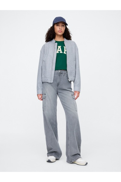 GAP Kadın Koyu Yeşil Gap Logo T-Shirt