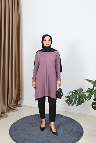 NİSUM MODA Tunica mercerizata cu maneci cu broderie