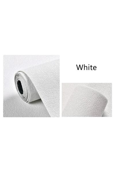 Renkli Duvarlar 50x280 Cm Kendinden Yapışkanlı Alüminyum Folyolu Isı Ses Yalıtımlı Duvar Kağıdı Paneli Dekor Beyaz