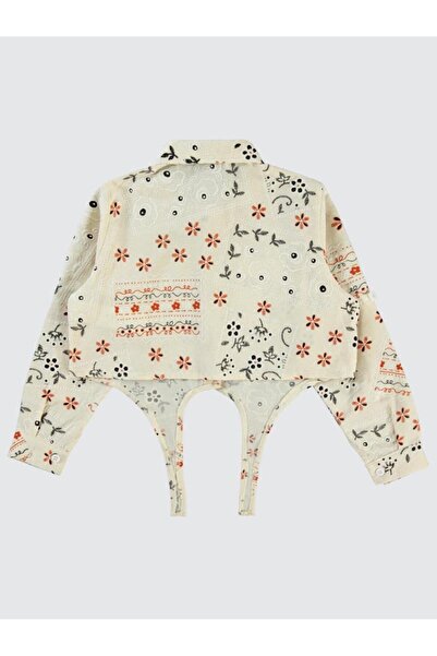 Civil Girls Floral Printed Shirt for Ages 10-13 - Brown11-12 Years Old