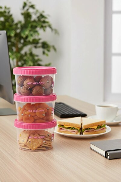 Miniso Sanrio Lisanslı 3'lü Gıda Saklama Kabı (500ml) - My Melody