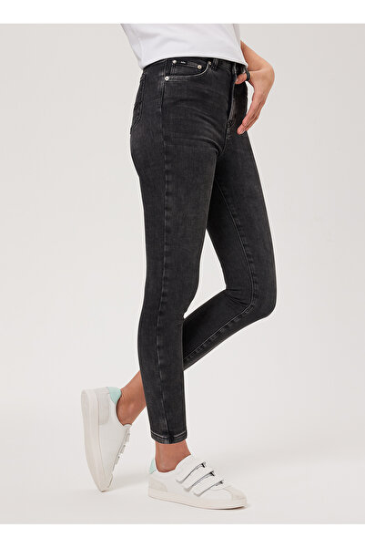 Lee Cooper JAYCEE VBL MID Yüksek Bel Dar Paça Skinny Fit Kadın Denim Pantolon 232 LCF 121010
