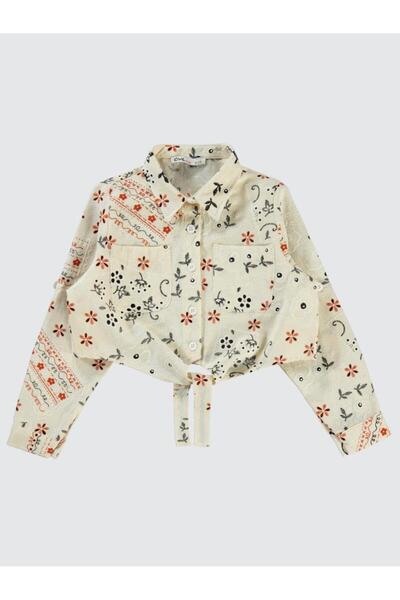 Civil Girls Floral Printed Shirt for Ages 6-9 - Brown7-8 Years
