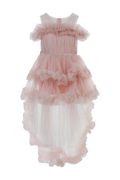 Civil Girls Kuyruklu 6-14 Yaş Abiye - Pembe