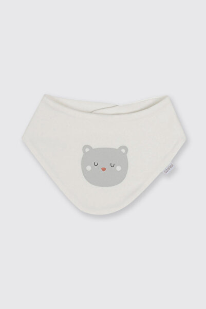 Panço Yenidoğan Baskı Detaylı Ekru Önlük