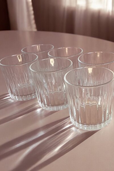 Dore Voir 6 قطع كوب زجاجي / موديل قطع كوب الويسكي - 300 مل