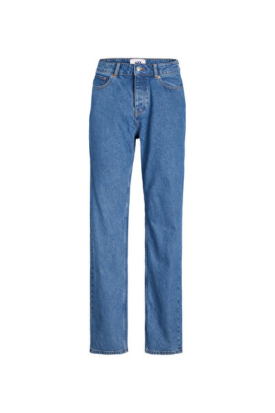 JJXX Yüksek Bel Mom Fit Mavi Kadın Pantolon 12203730